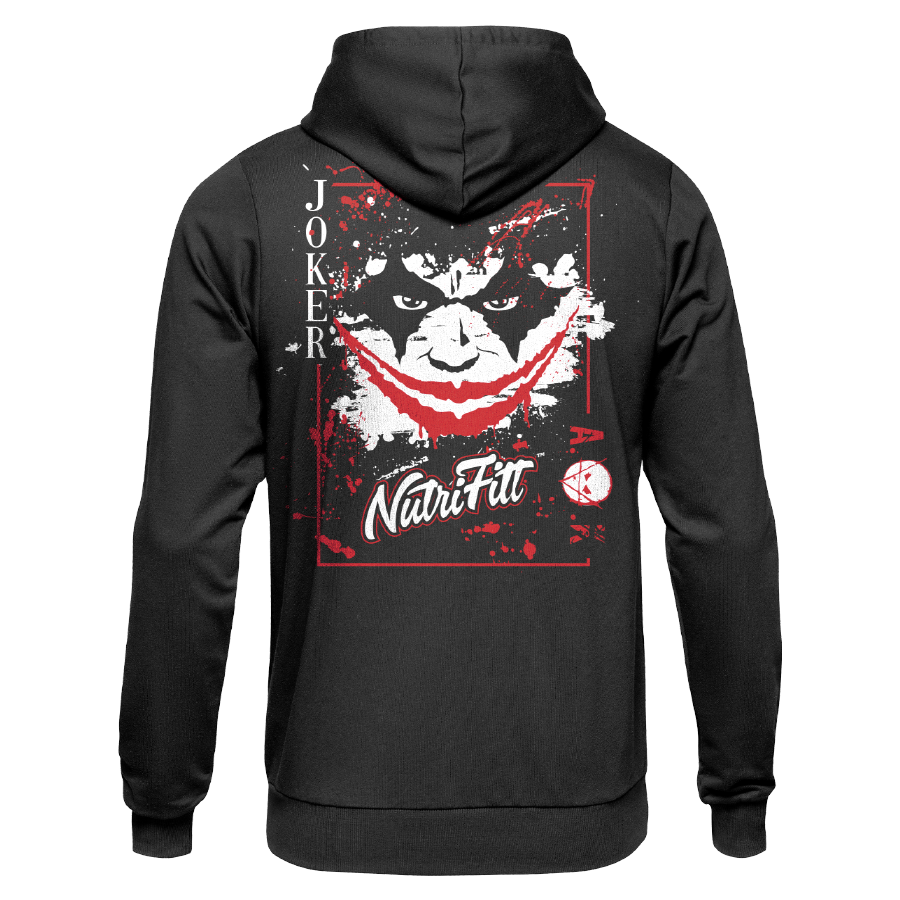 nutrifitt joker black hoodie