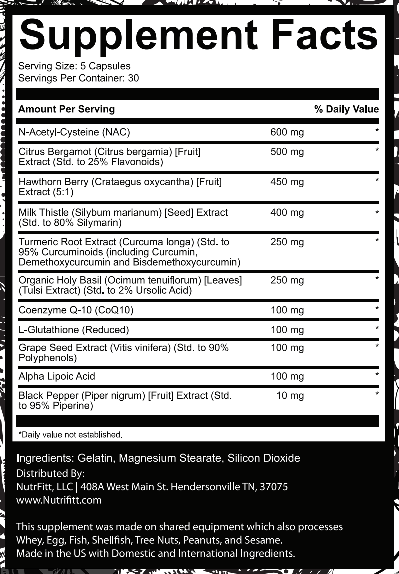 nutritfitt regenesis advanced organ support supplement facts