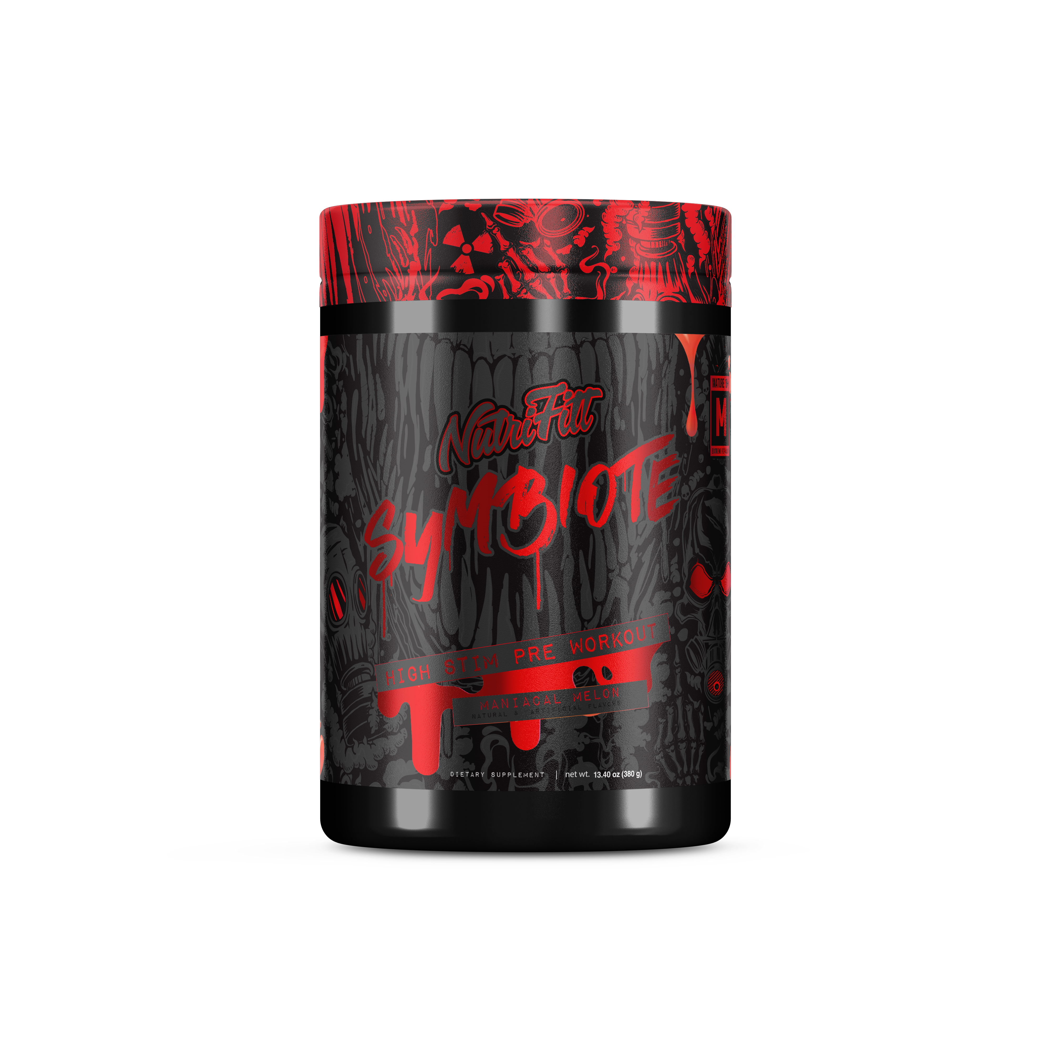 nutriftt symbiote high stim pre workout melon