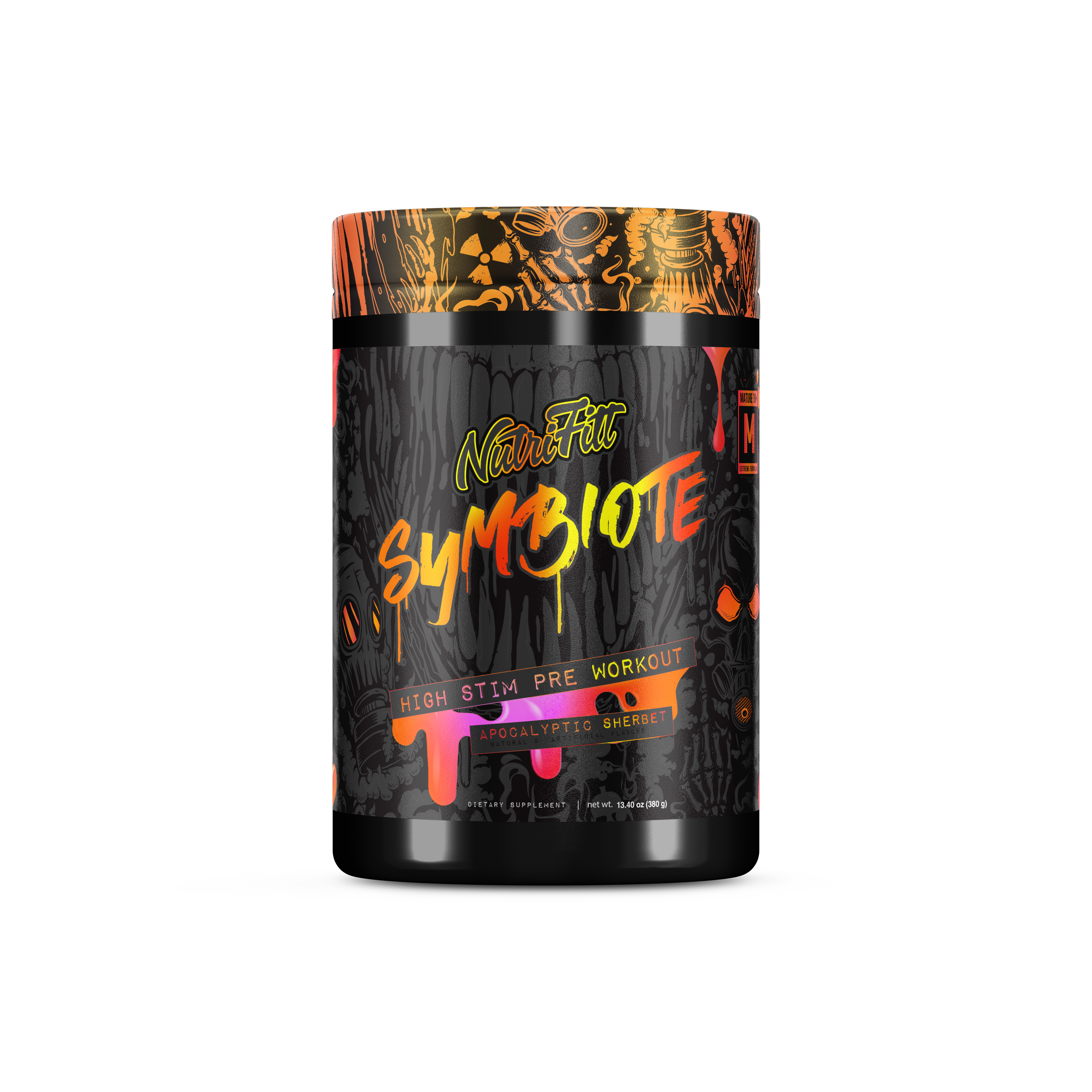 nutriftt symbiote high stim pre workout apocalyptic sherbert